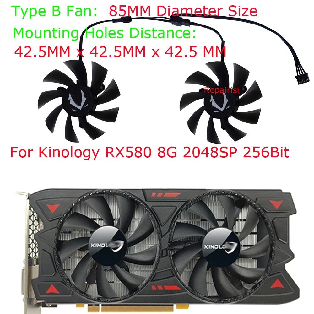 Rx 580 8Gb 2048Sp Gpu - 2 adet/takım, XY-D09015B, grafik GPU soğutucu,