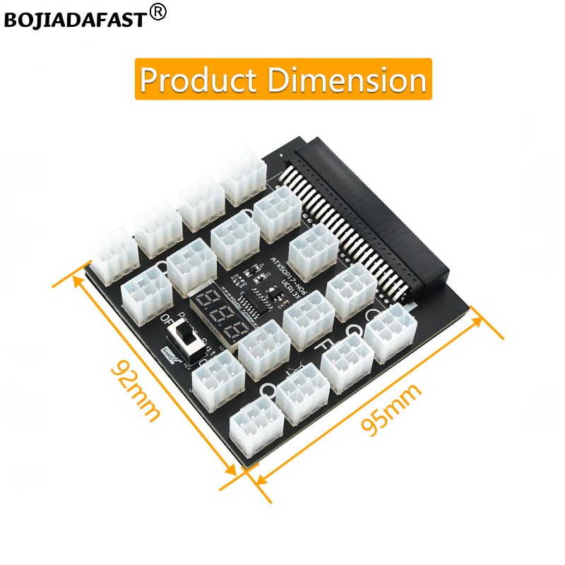 17 Portlu PCIe 6Pin Konnektör  - 2400W Server Psu Breakout Board incelemesi ve fiyatı