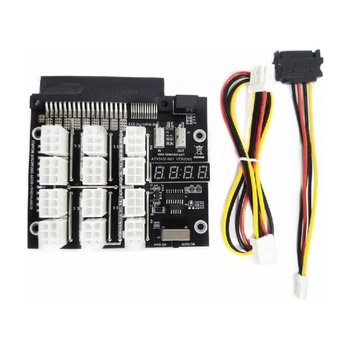 YENİ FABRİKA~12 Portlu PCIe 6P - 2400W Server Psu Breakout Board incelemesi ve fiyatı